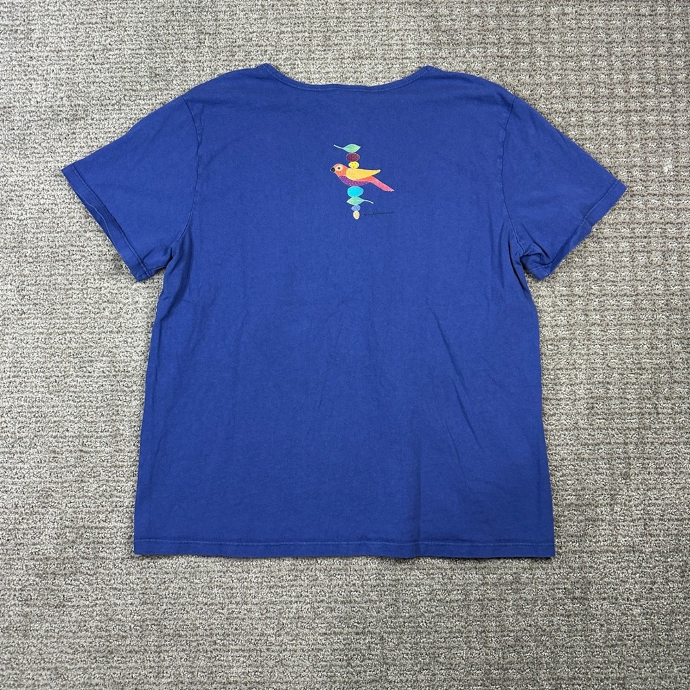Sabaku Artwear Womens Blue Desert Bird Totem Graphic T-Shirt Medium Made in USA - Picture 3 of 9